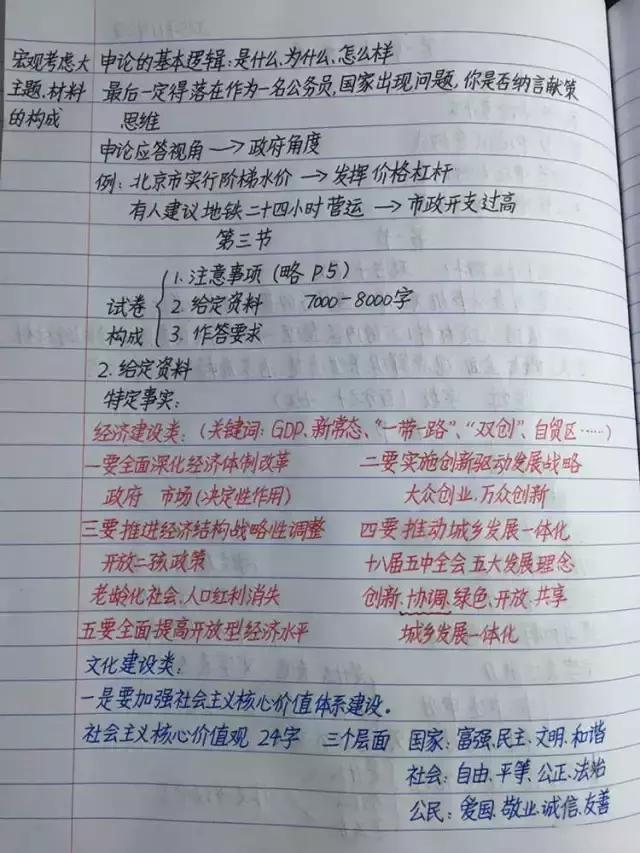 行測80分，申論70分，公考牛人筆記分享！