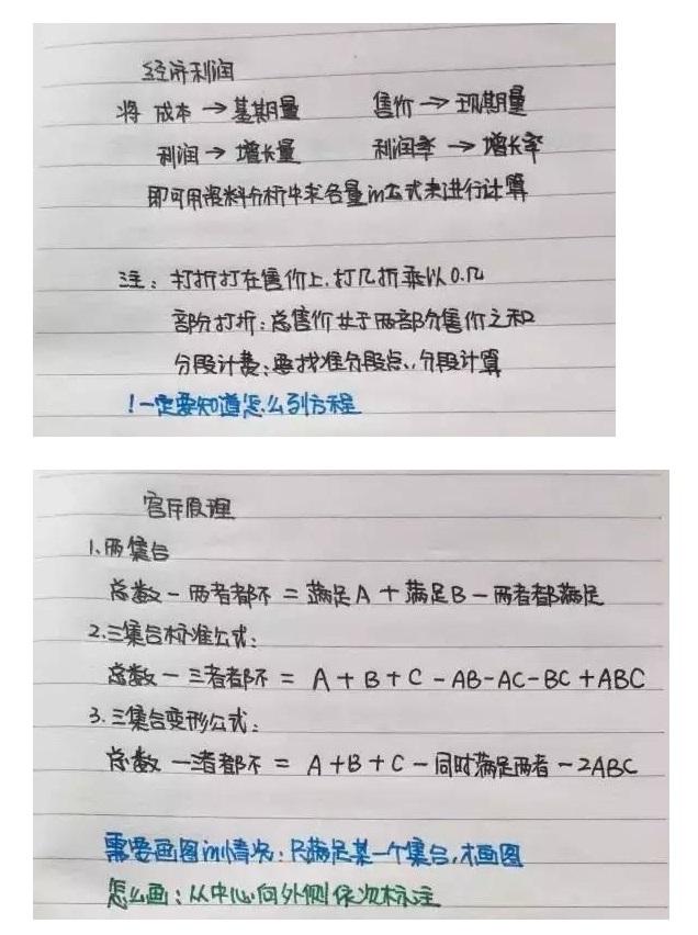 行測(cè)公式記不住？學(xué)霸幾張筆記就搞定了！